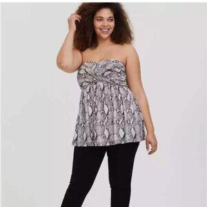 NWT Torrid strapless snakeskin top, 4X